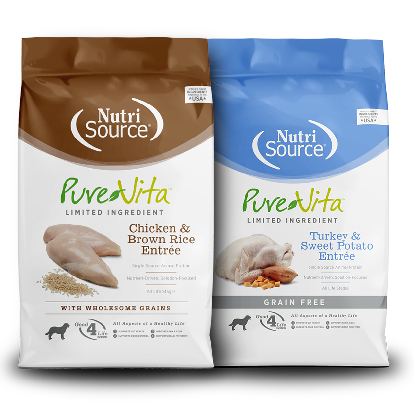 Chicken & Brown Rice Entrée and Grain Free Turkey & Sweet Potato Entrée