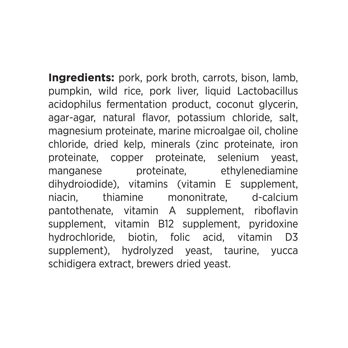 Ingredient Statement