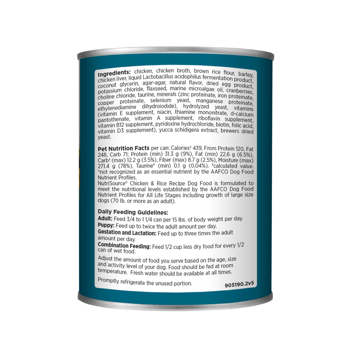 Chicken & Rice
Recipe Back of Can