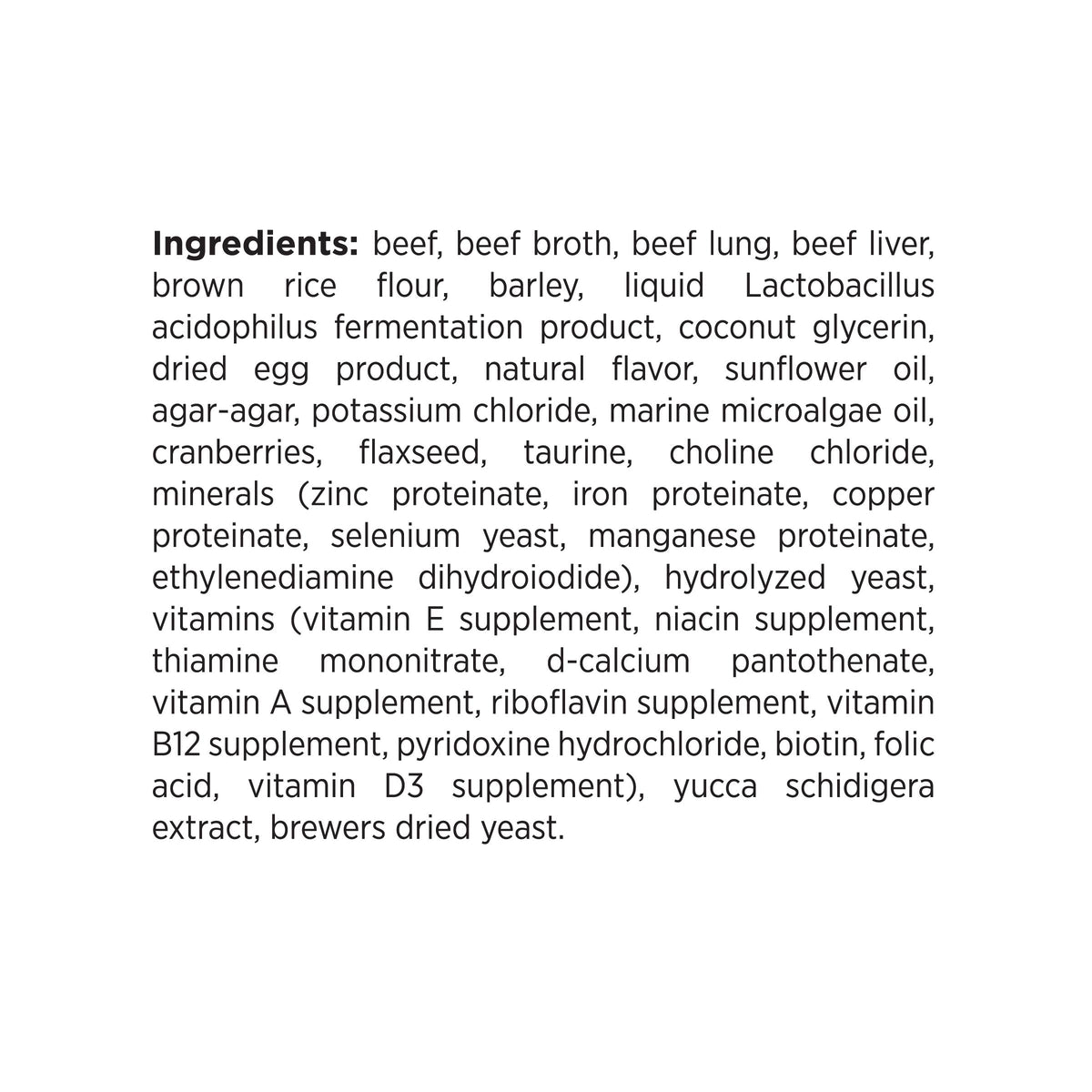 ingredient statement