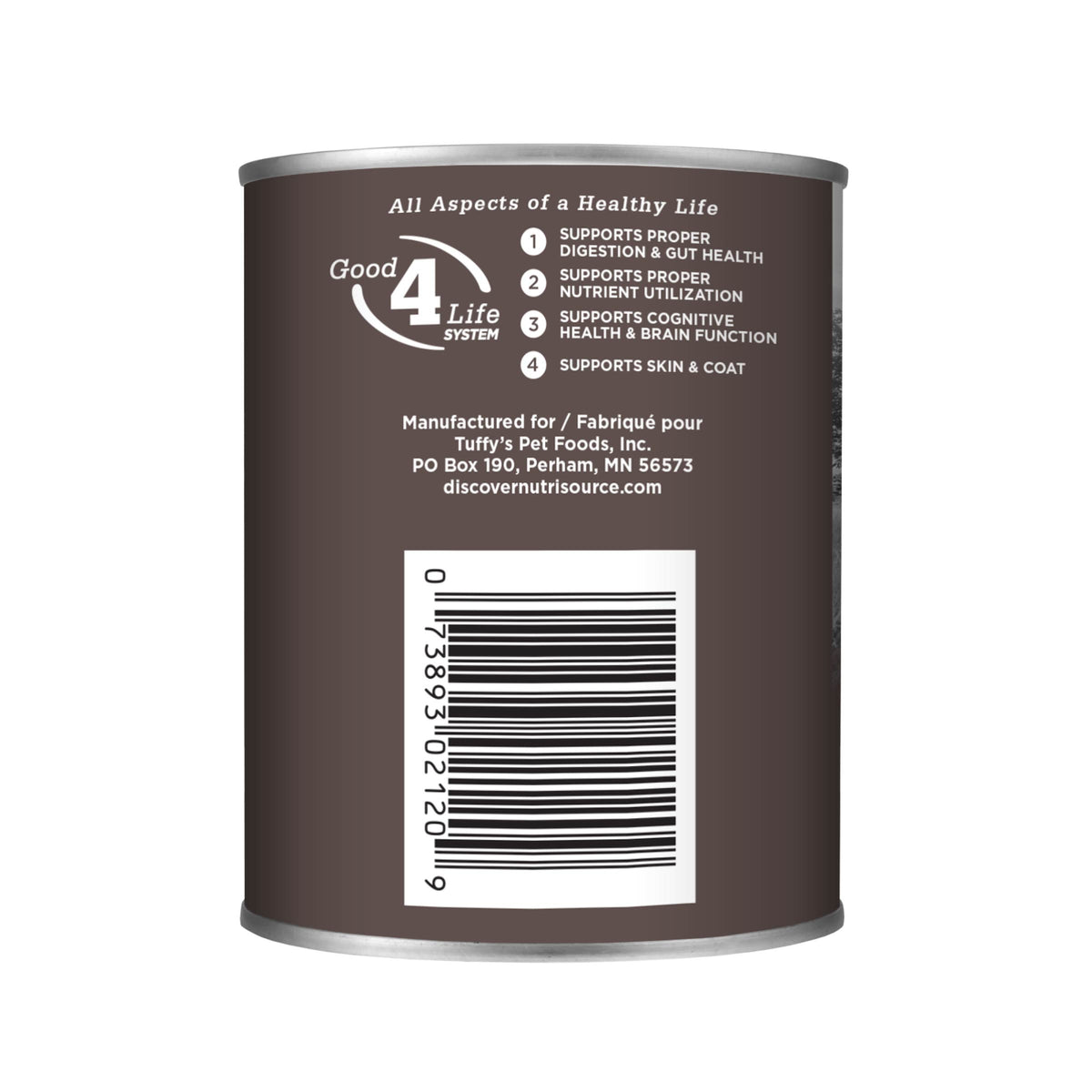 High Plains Select Recipe WITH BEEF, PORK, LAMB & VENISON Back of Can