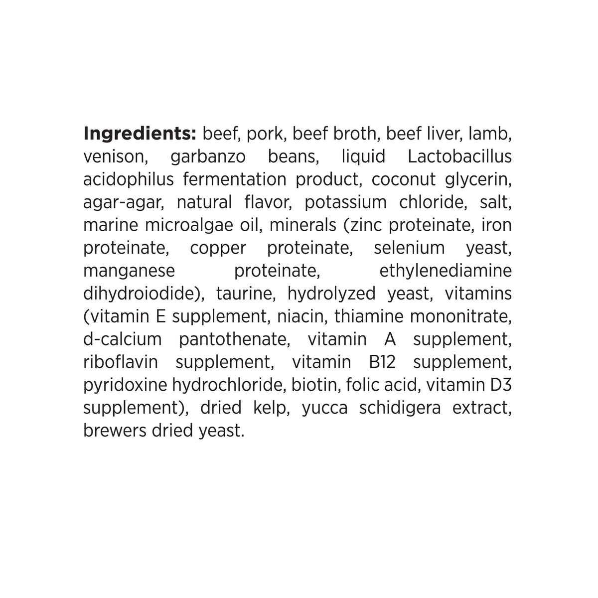Ingredient Statement
