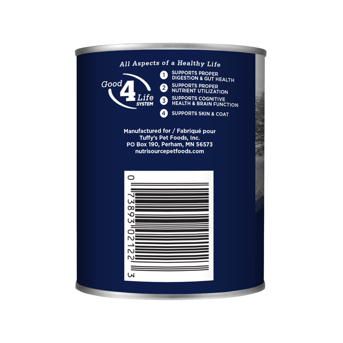 back of can label with UPC
