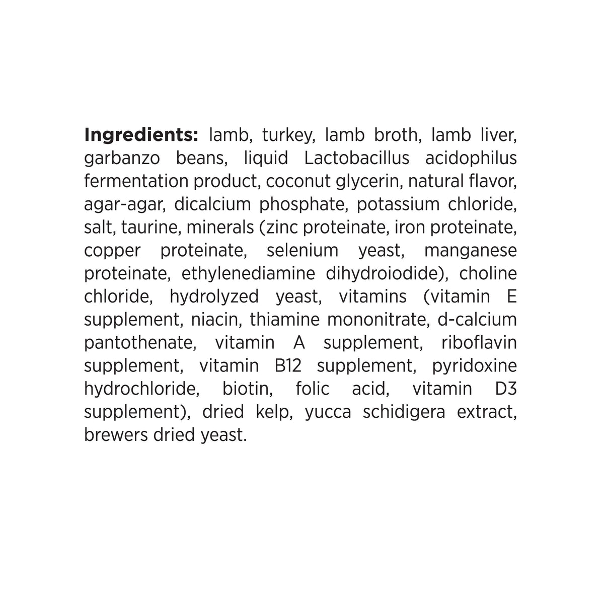 Ingredient Statement
