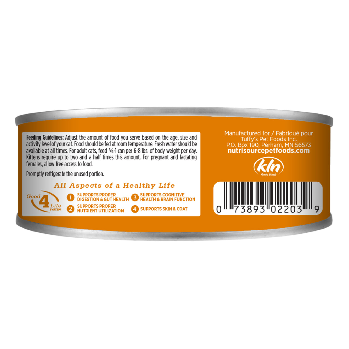 Lamb Selečt Recipe with Lamb & Lamb Liver GRAIN FREE* back of can