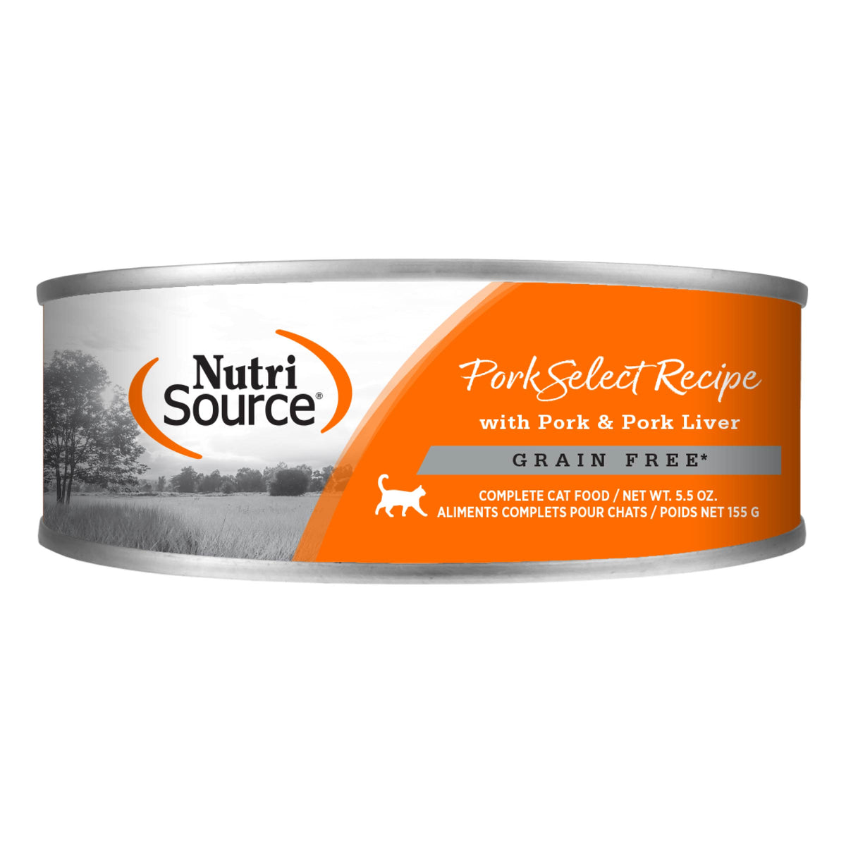 Pork Select Recipe with Pork & Pork Liver 
GRAIN FREE* front of can