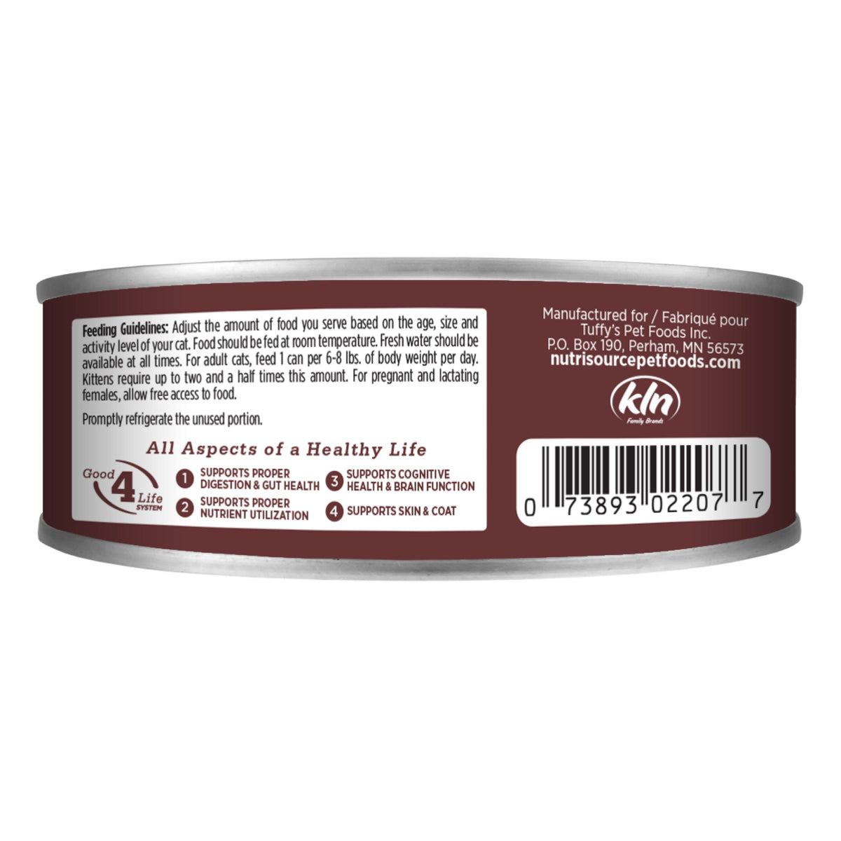 Turkey Select Recipe with Turkey & Turkey Liver GRAIN FREE back of can