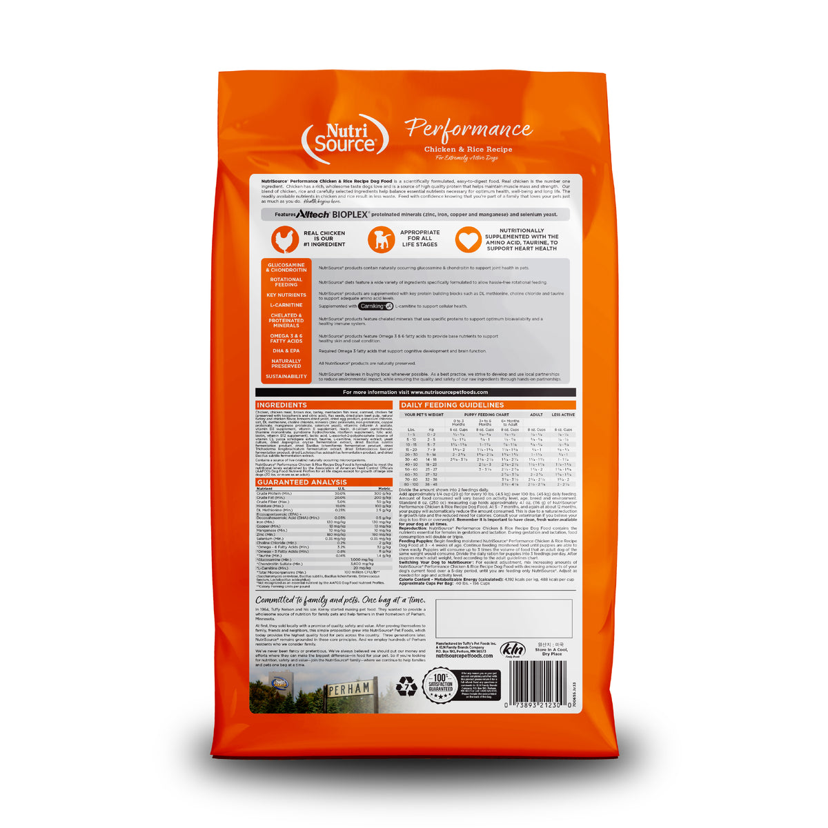 Performance Chicken & Rice Recipe
Tor Extremely Active Dogs back of bag