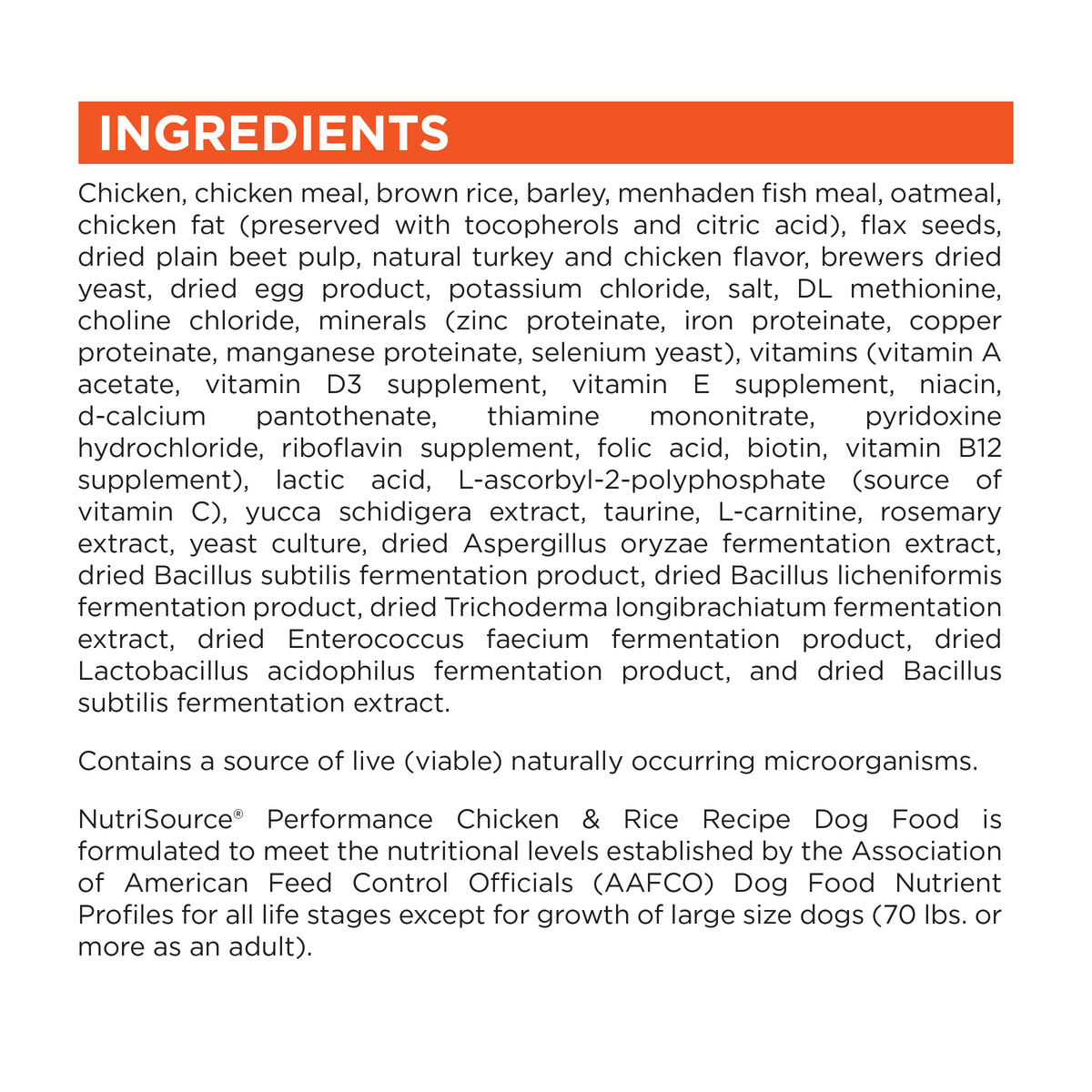 Ingredient Statement
