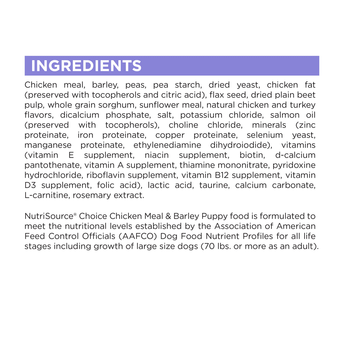 Ingredient Statement