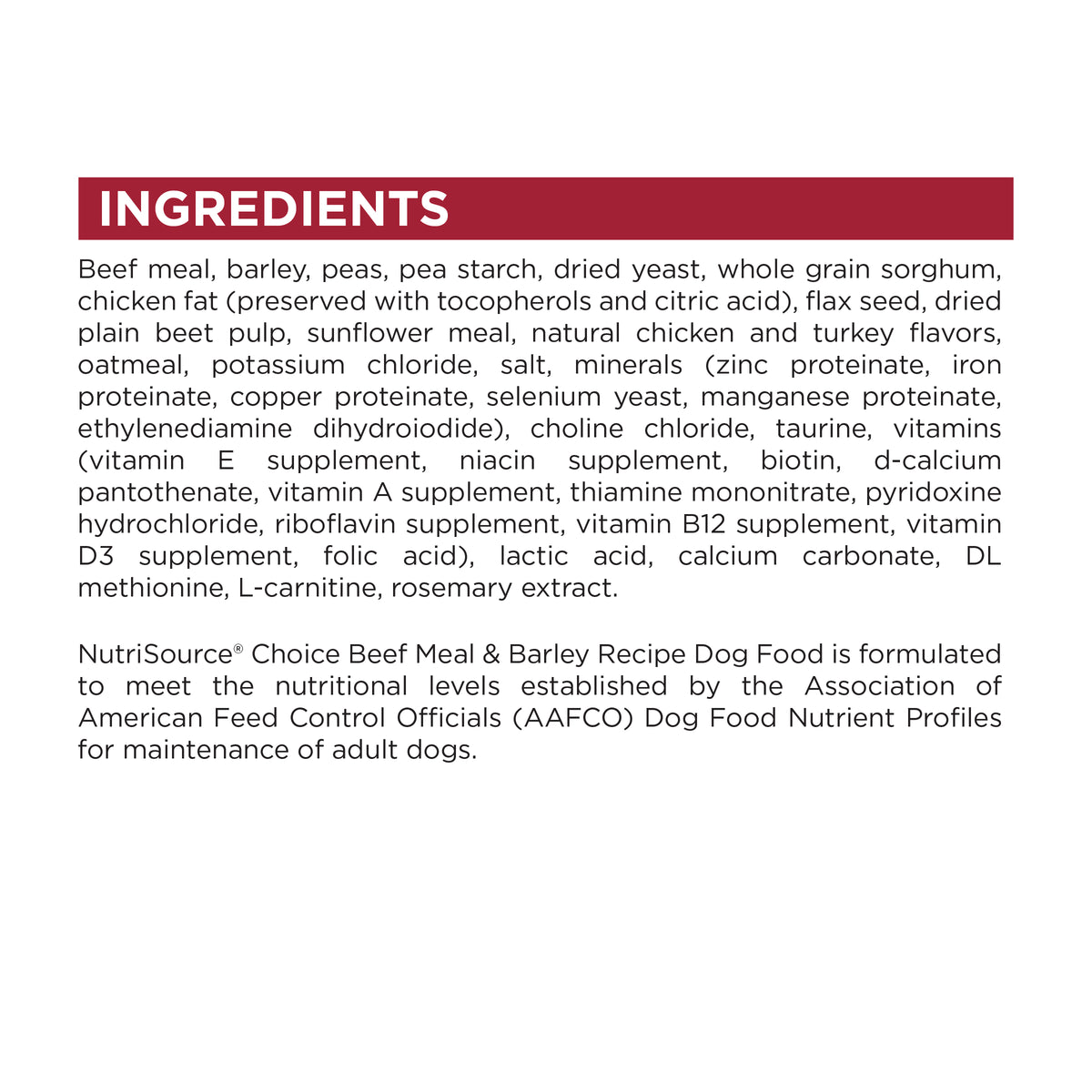 ingredient statement