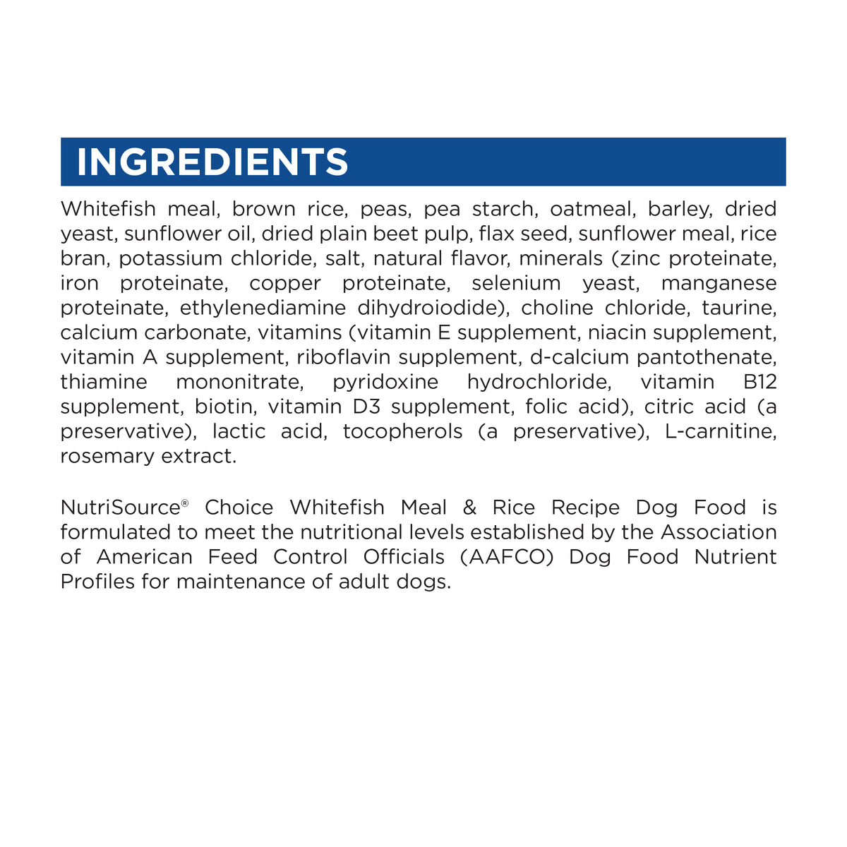 Ingredient Statement