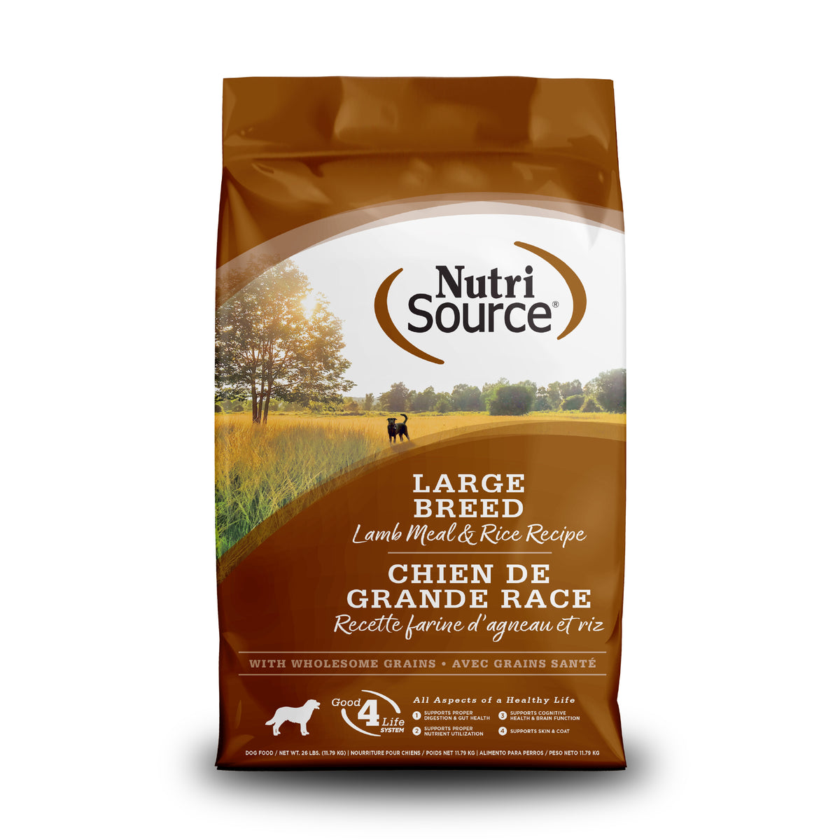 LARGE BREED Lamb Meal & Rice Recipe Front of Bag