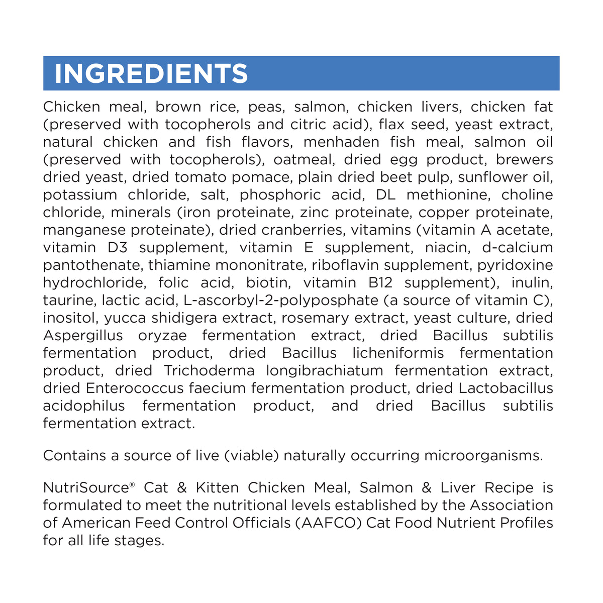 Ingredient Statement