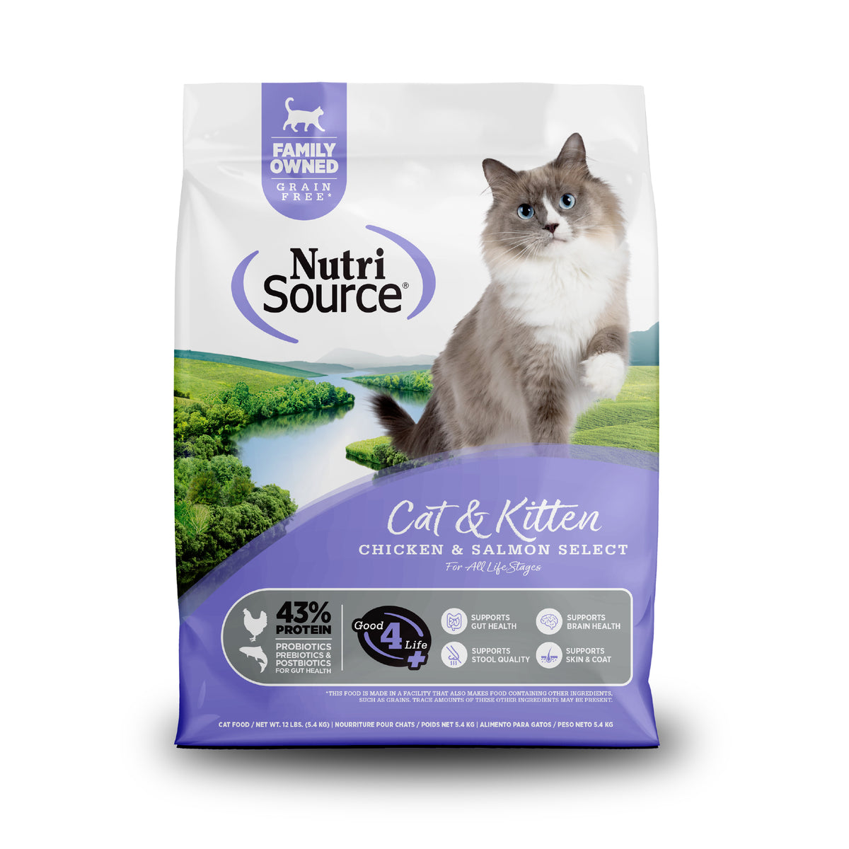 Cat & Kitten CHICKEN & SALMON SELECT Front of bag