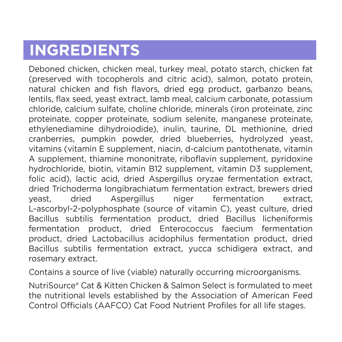 Ingredient Statement