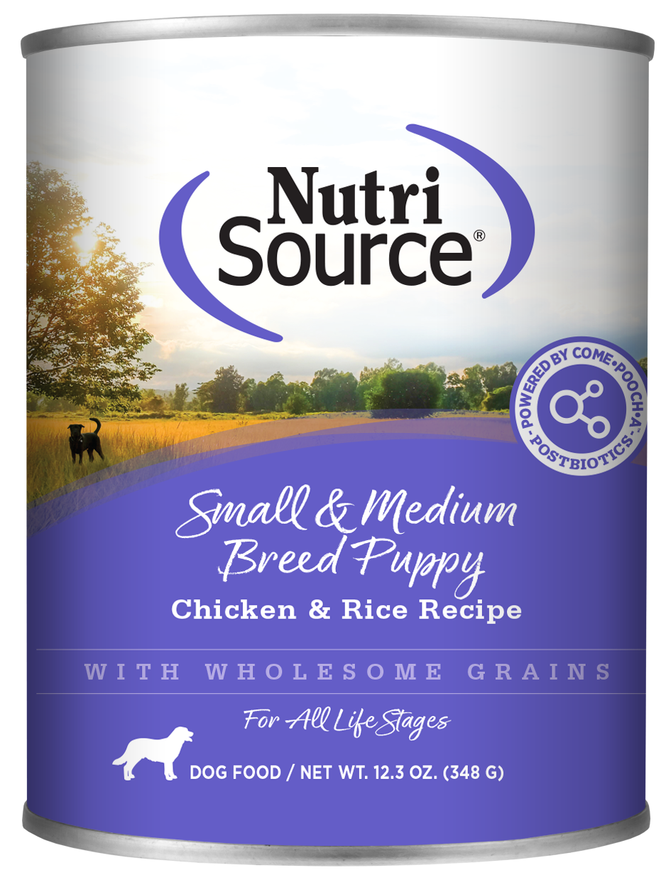 Tuffy's Pet Food NutriSource Puppy Food - Small/Medium Breed Formula With Chicken Meal & Rice, 30lb Bag (Grain Inclusive)