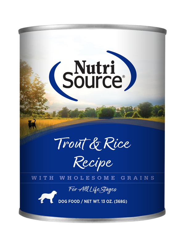 Trout & Rice Dog Wet Formula