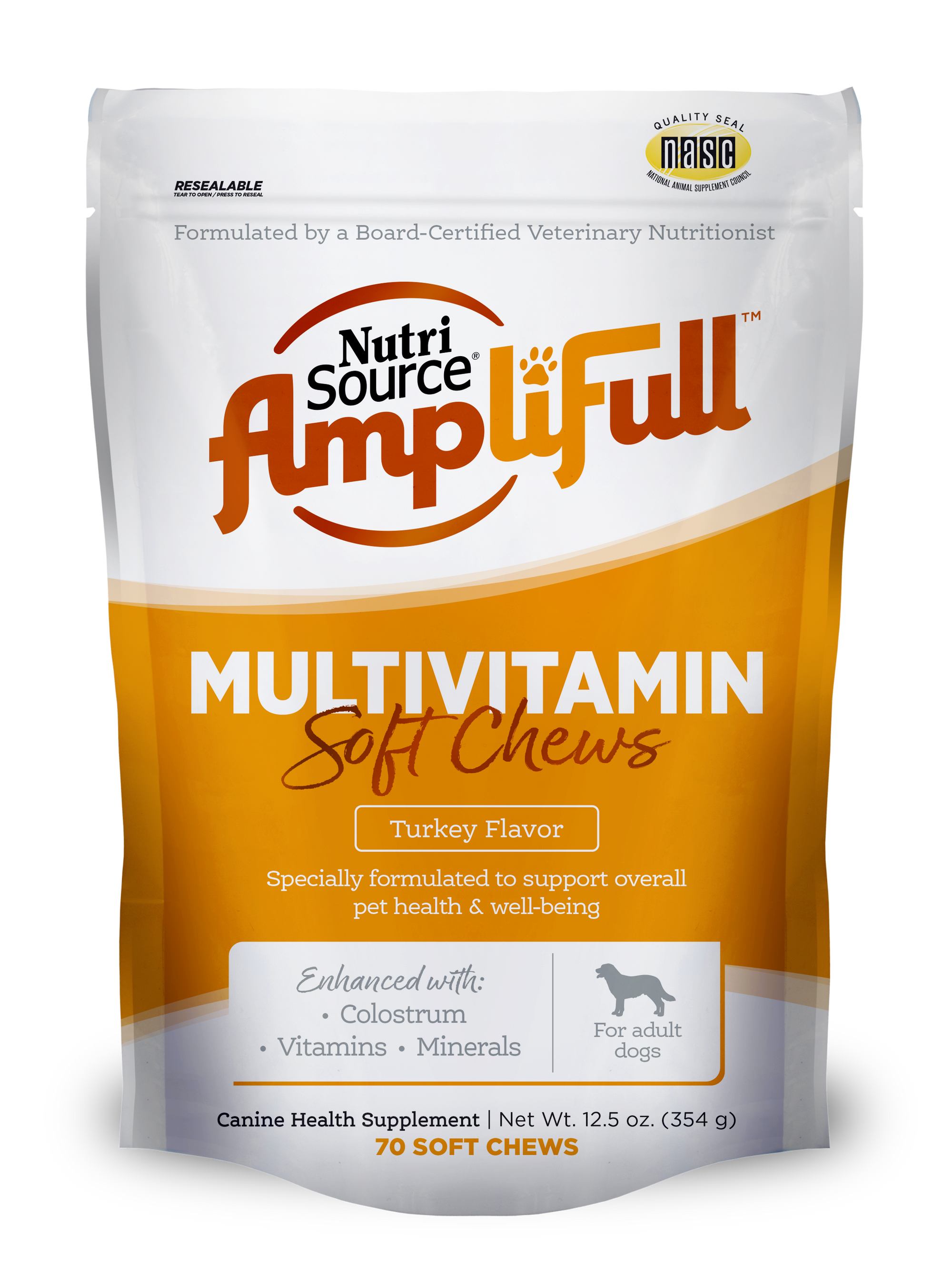 NutriSource AmpliFull Multivitamin Soft Chews - Bag Front