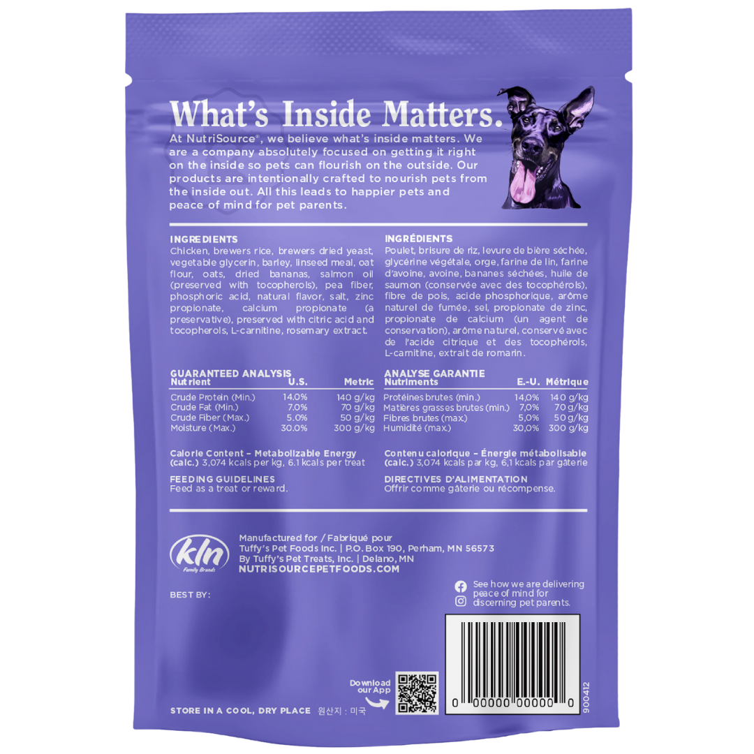 NutriSource Chicken Big Bites - bag back