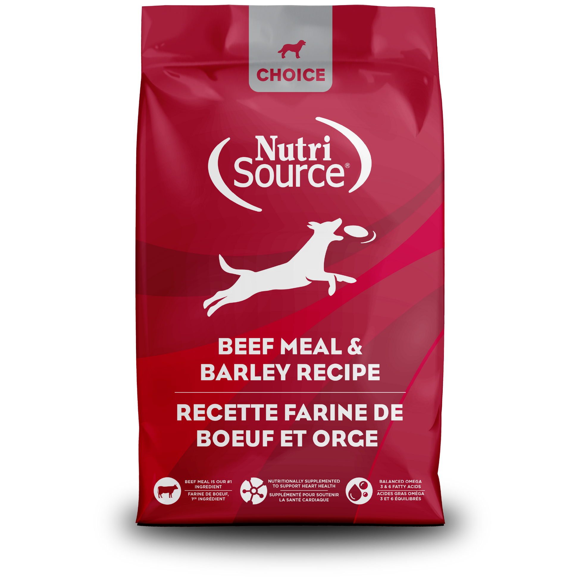 NutriSource Choice Beef Meal & Barley - bag front