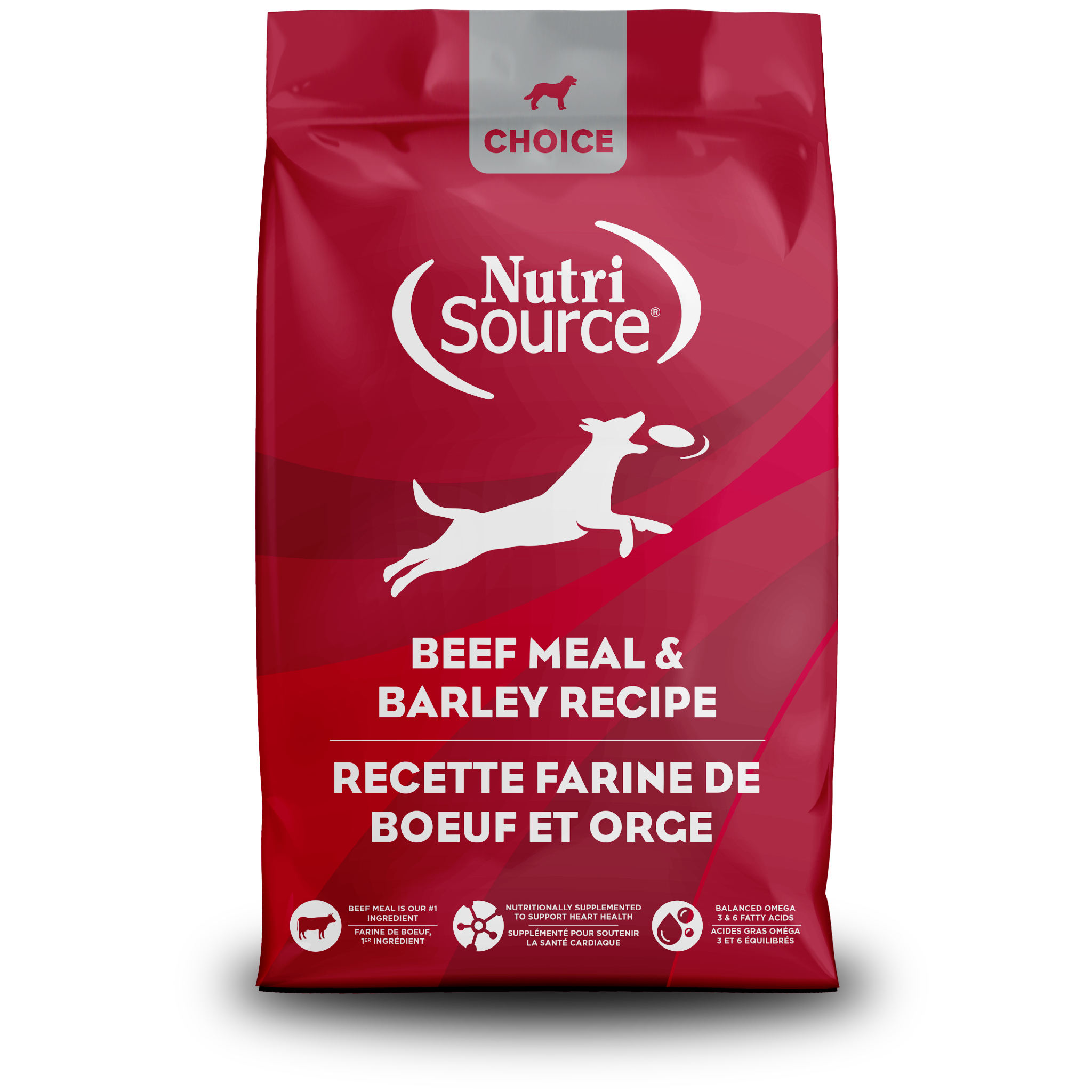 NutriSource Choice Beef Meal & Barley - bag front