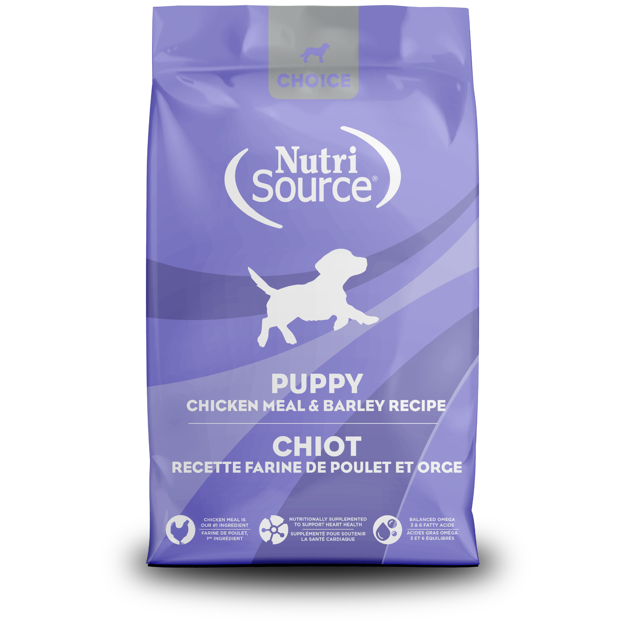 NutriSource Choice Puppy Chicken Meal & Barley - bag front