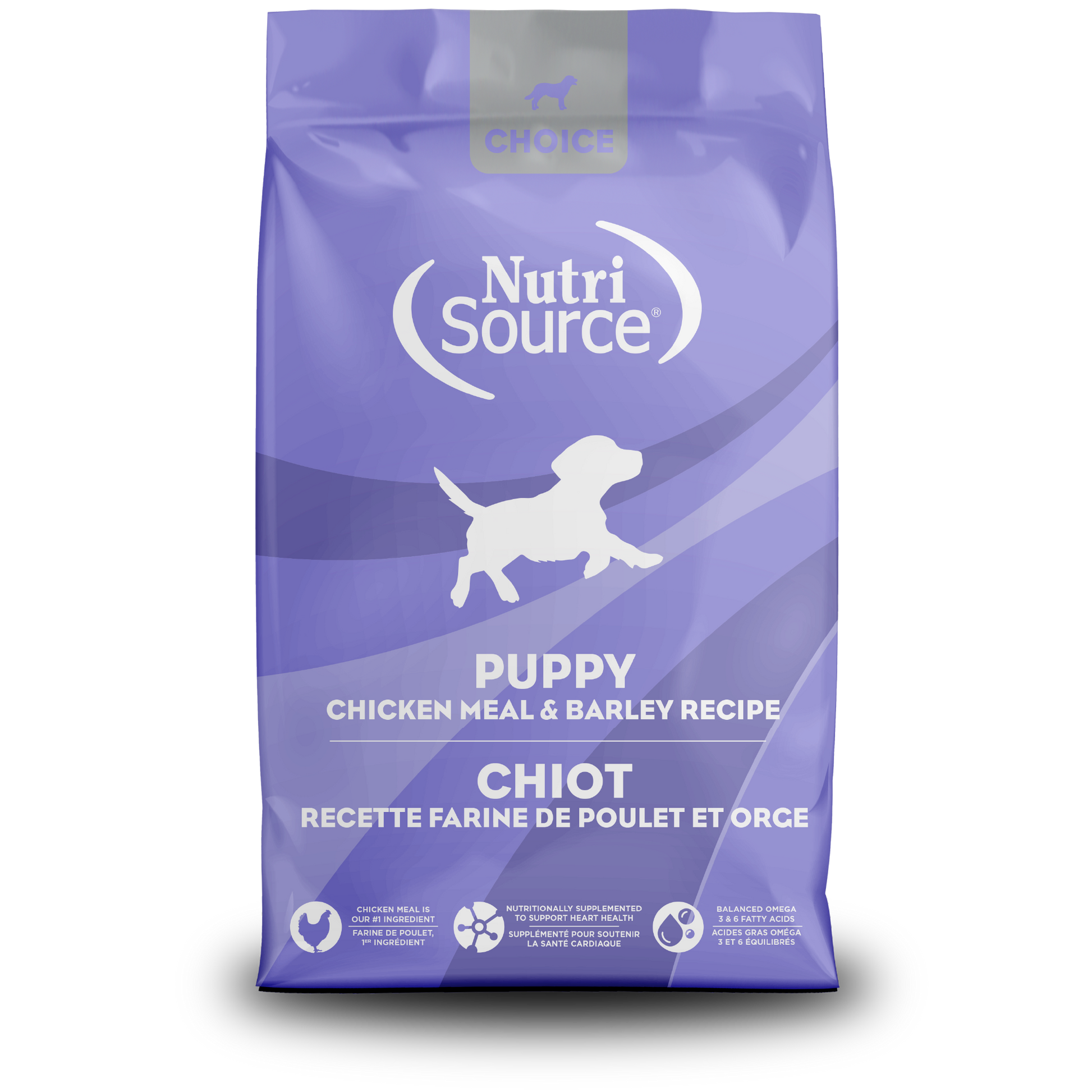 NutriSource Choice Puppy Chicken Meal & Barley - bag front
