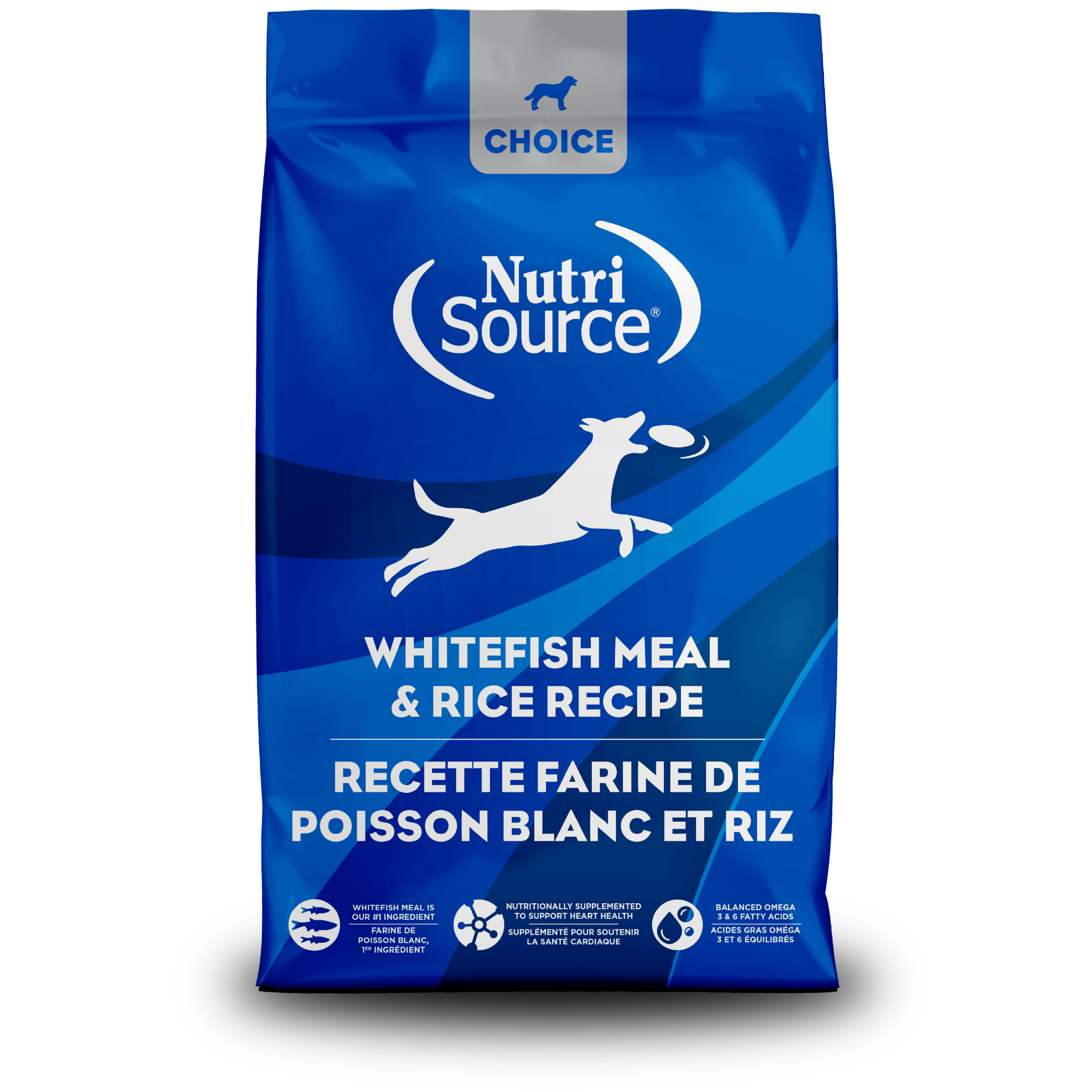 NutriSource Choice Whitefish Meal & Rice - bag front