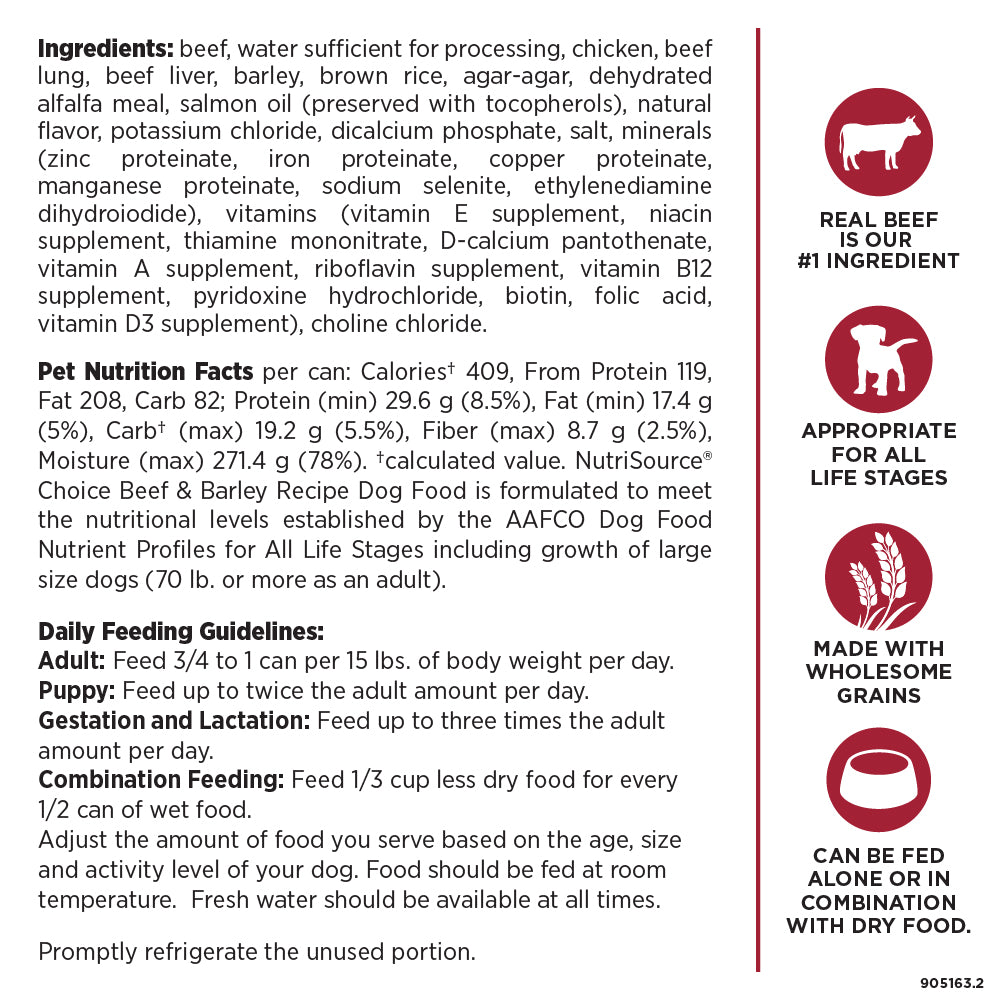 Beef & Barley Dog Formula