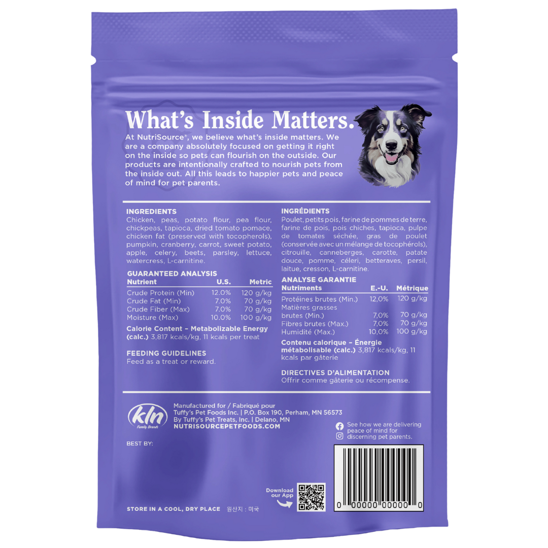 NutriSource Chicken Crunchy Crunchers - bag back