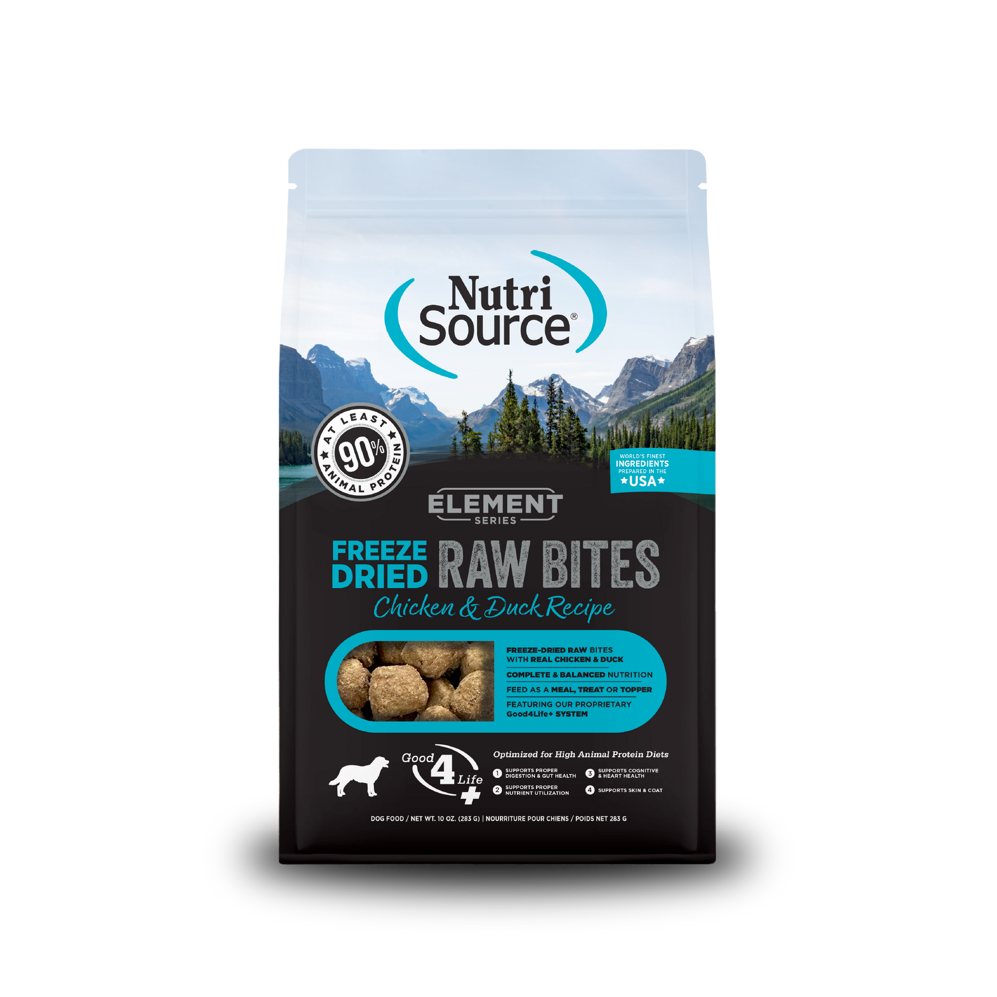 Element Series Freeze-Dried Raw Bites Chicken & Duck  - bag front