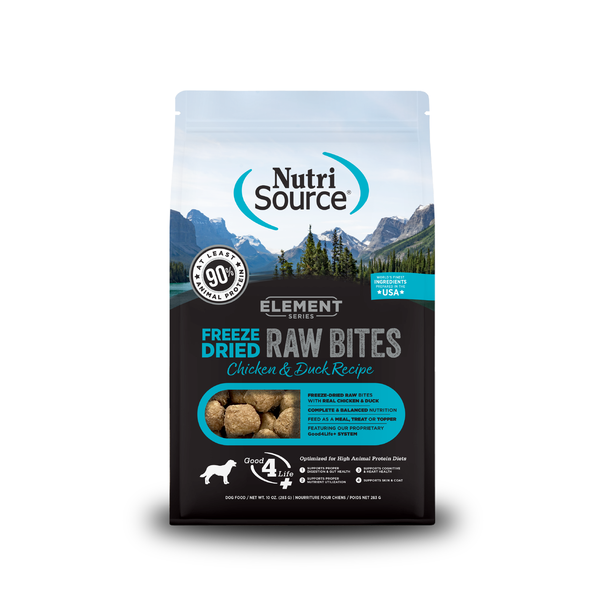 Element Series Freeze-Dried Raw Bites Chicken & Duck  - bag front