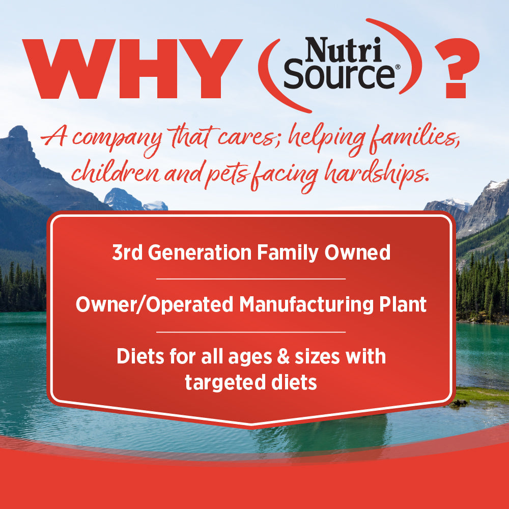 WHY NutriSource? - A company that cares; helping families, children and pets facing hardships.