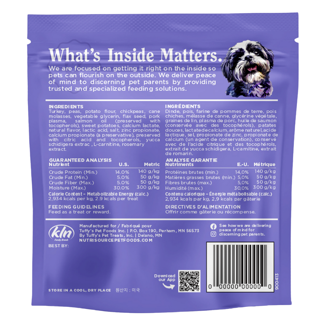 NutriSource Grain Free Turkey Little Bites - bag back