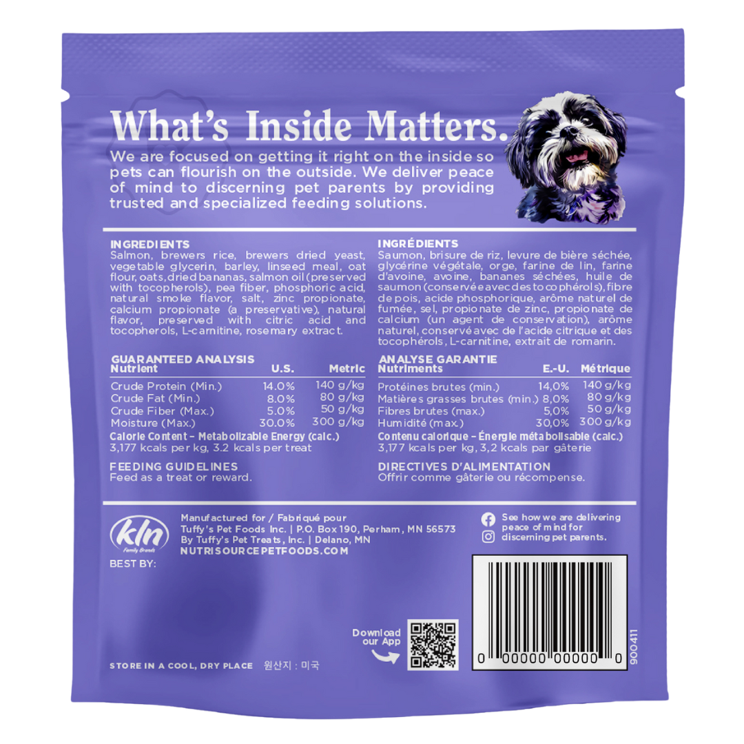 NutriSource Salmon Little Bites - bag back
