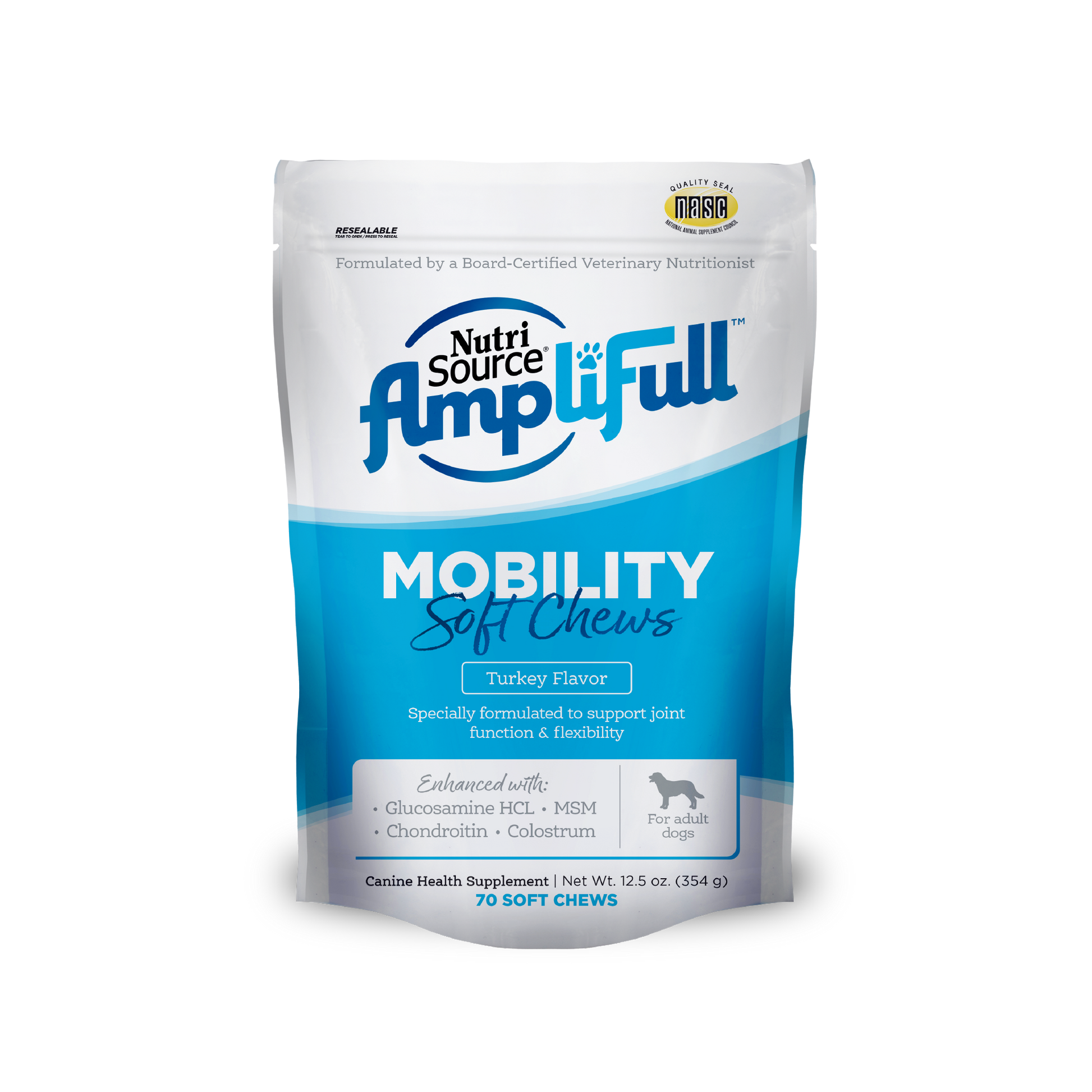 NutriSource AmpliFull Calming Soft Chews - bag front
