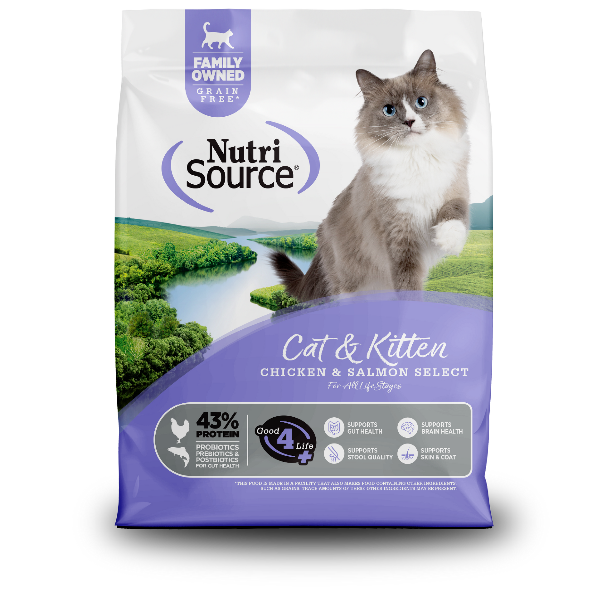 NutriSource Grain Free Cat & Kitten Chicken & Salmon Select - bag front