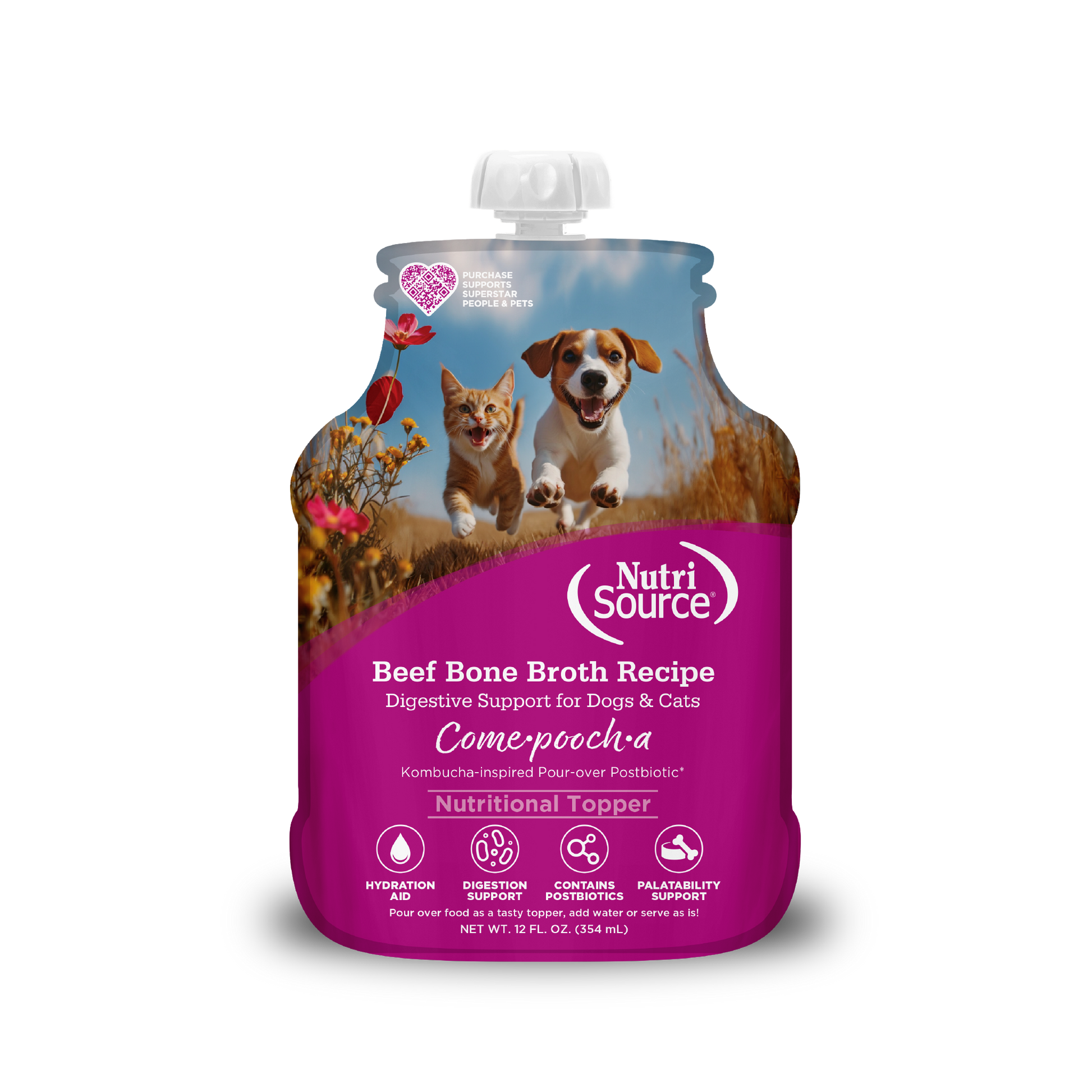 NutriSource Beef Bone Broth Recipe Come-pooch-a, pouch front