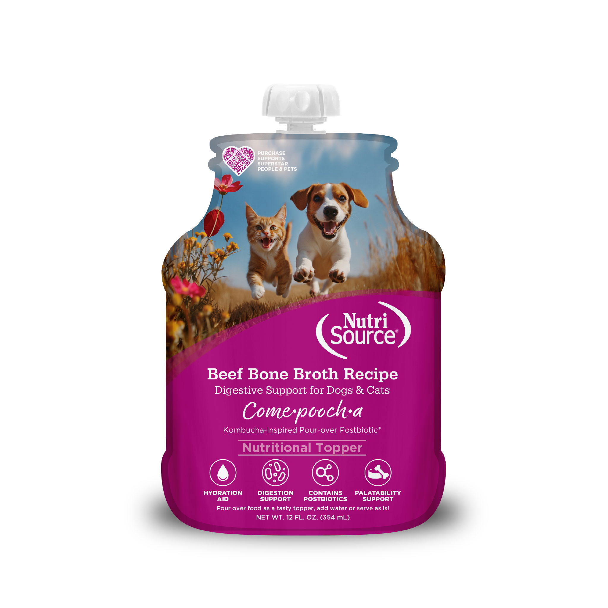 NutriSource Beef Bone Broth Recipe Come-pooch-a, pouch front
