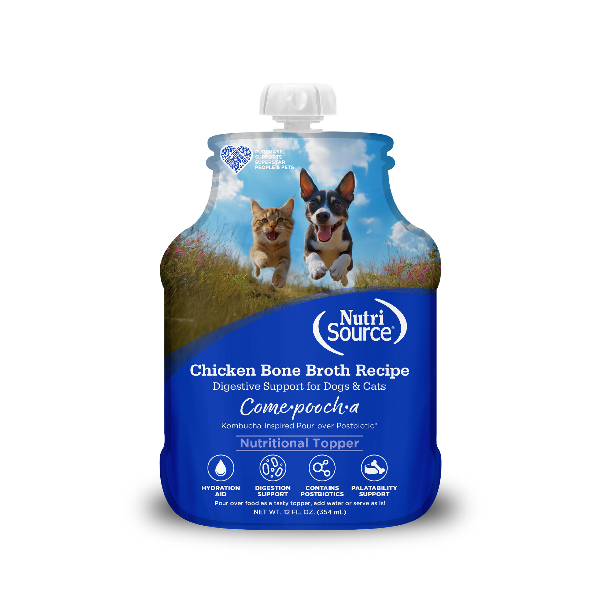 NutriSource Chicken Bone Broth Recipe Come-pooch-a, pouch front