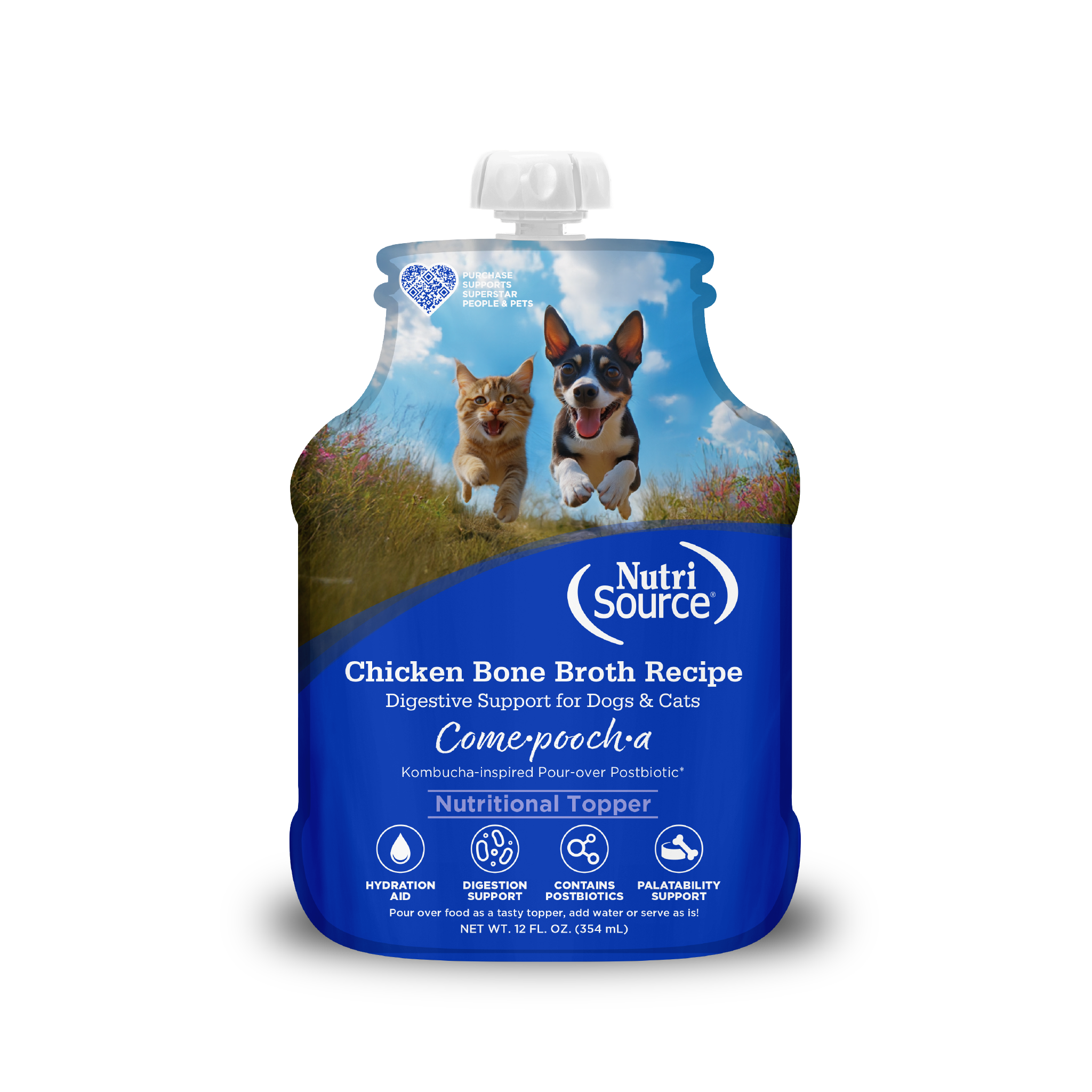 NutriSource Chicken Bone Broth Recipe Come-pooch-a, pouch front