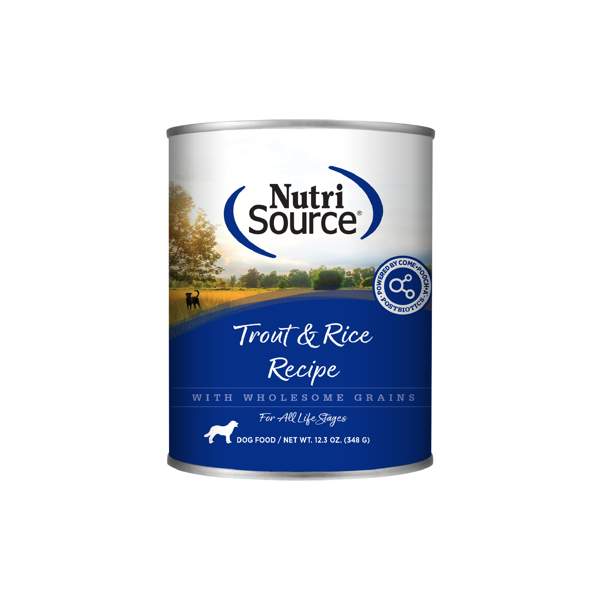 NutriSource Trout & Rice Recipe - can front