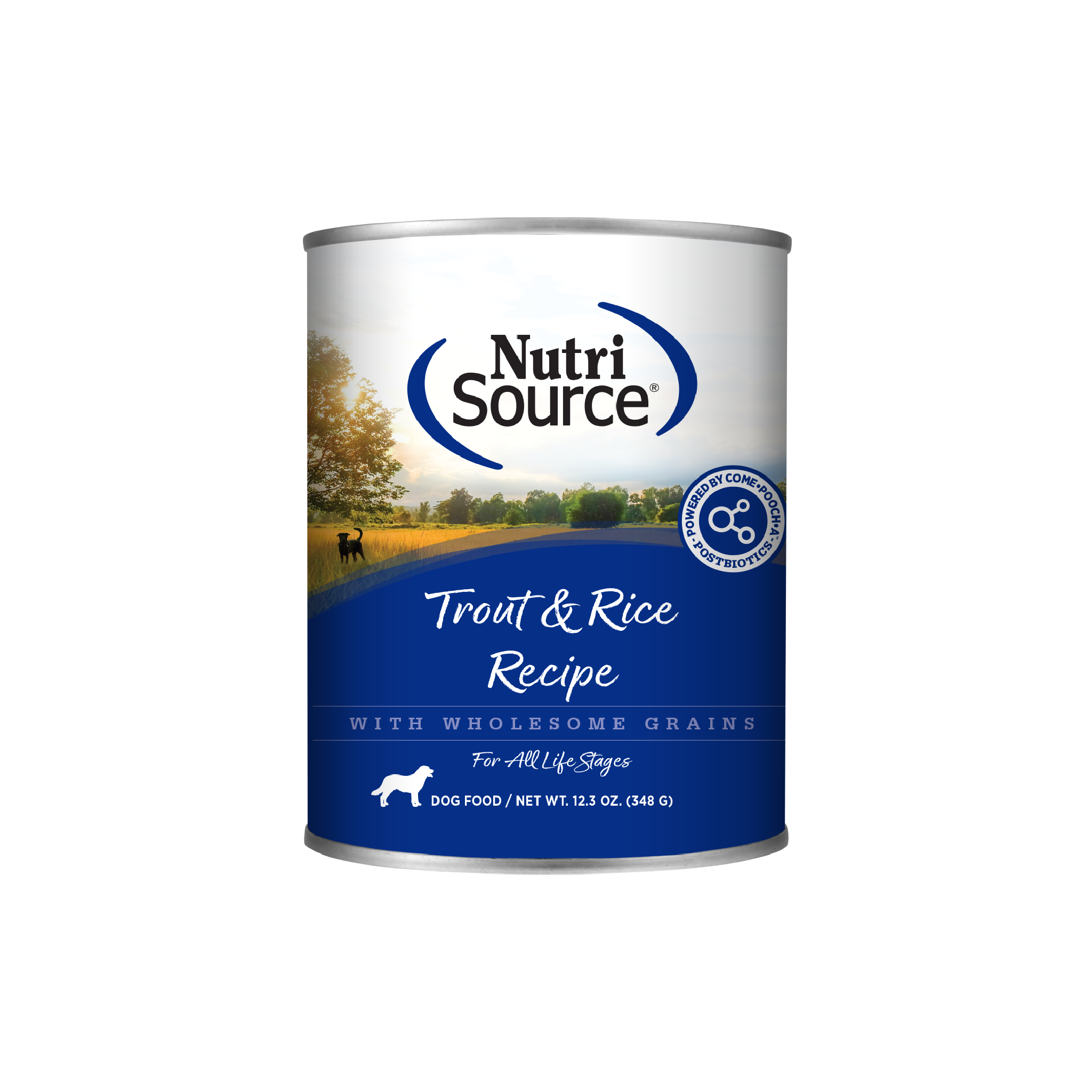 NutriSource Trout & Rice Recipe - can front
