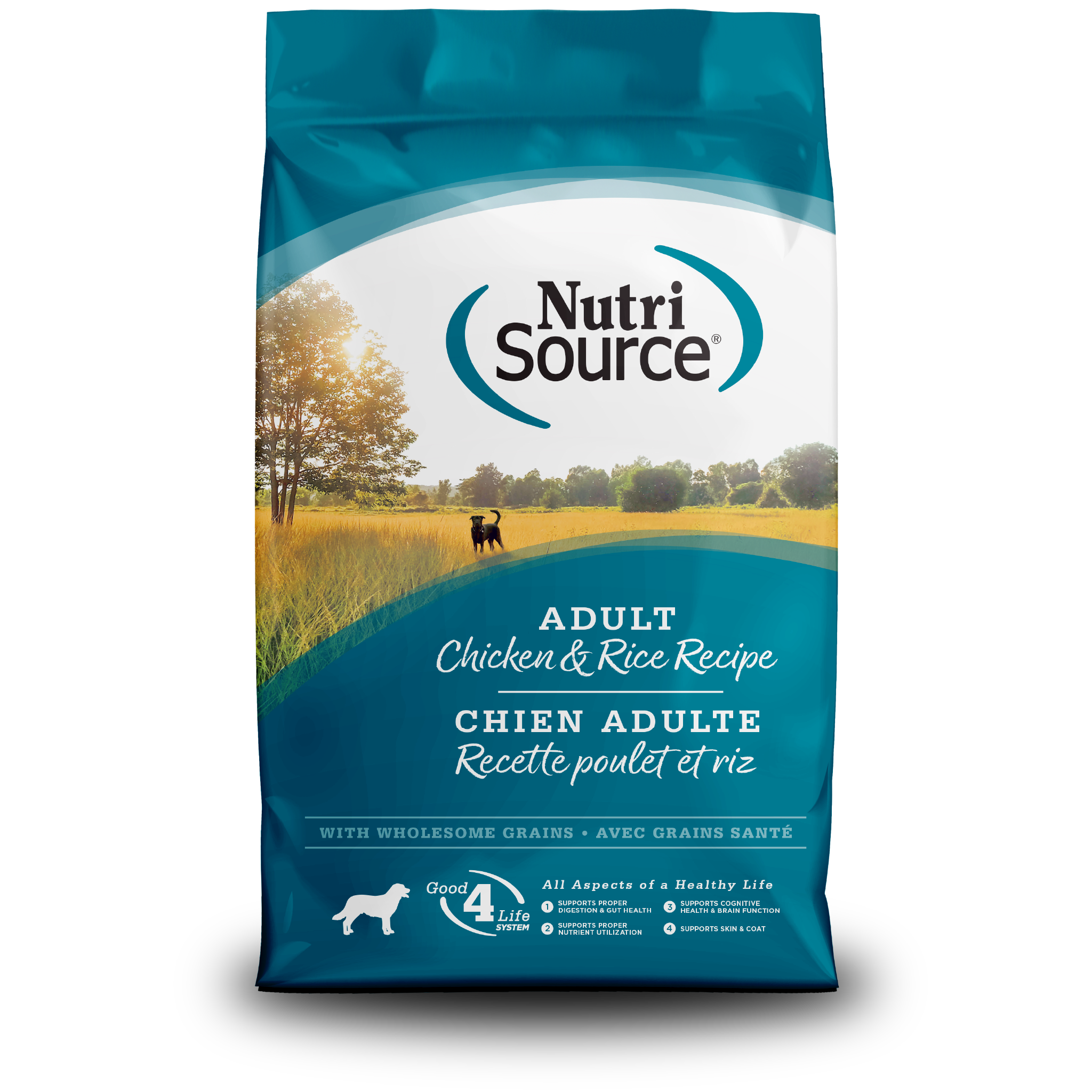 NutriSource Adult Chicken & Rice Recipe- bag front