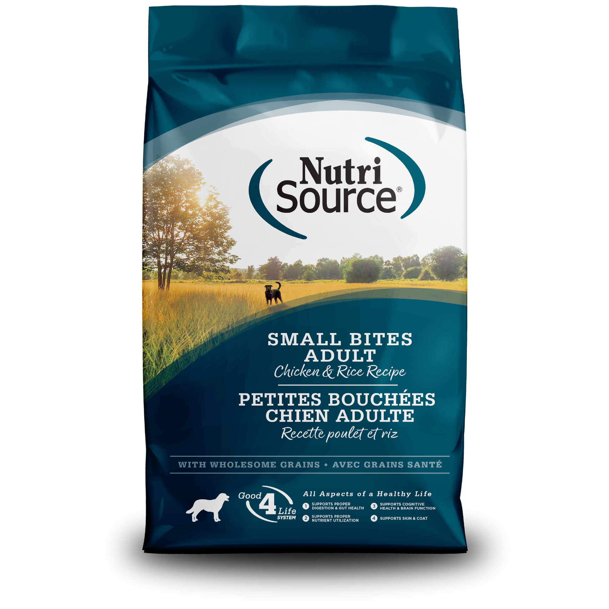 NutriSource Small Bites Adult Chicken & Rice Recipe - bag front