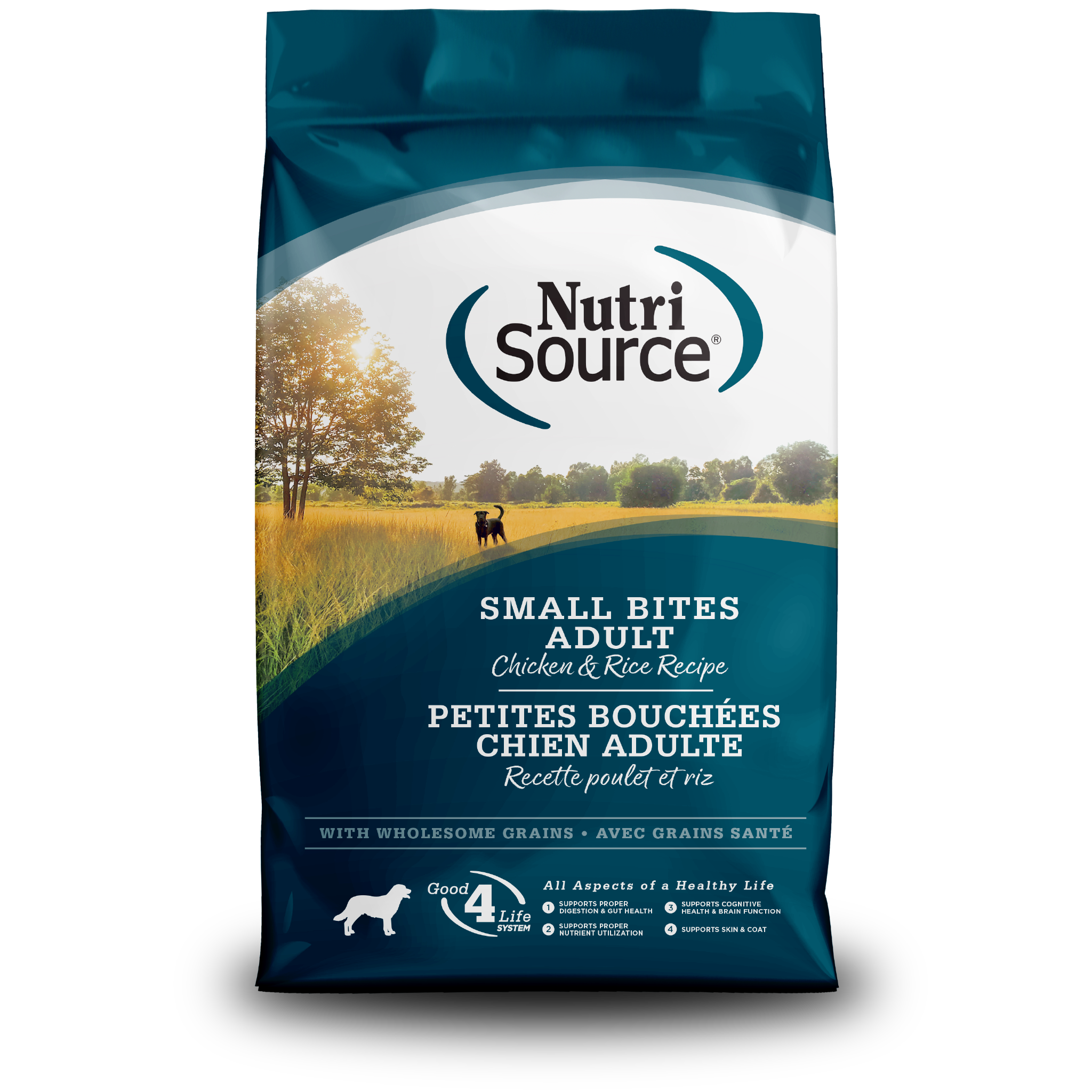 NutriSource Small Bites Adult Chicken & Rice Recipe - bag front