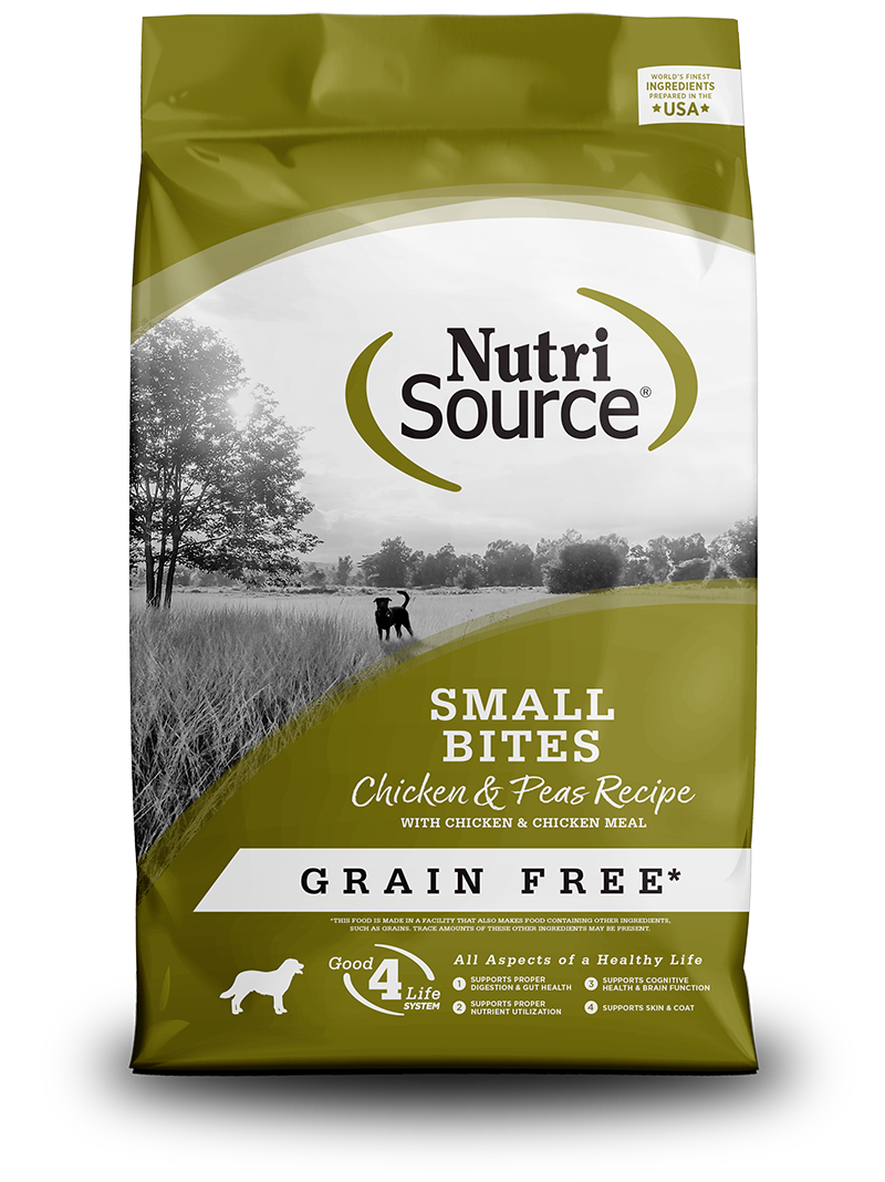 BUY Chicken Pea Small Bites Dog Food NutriSource Pet Foods Discover NutriSource Pet Foods