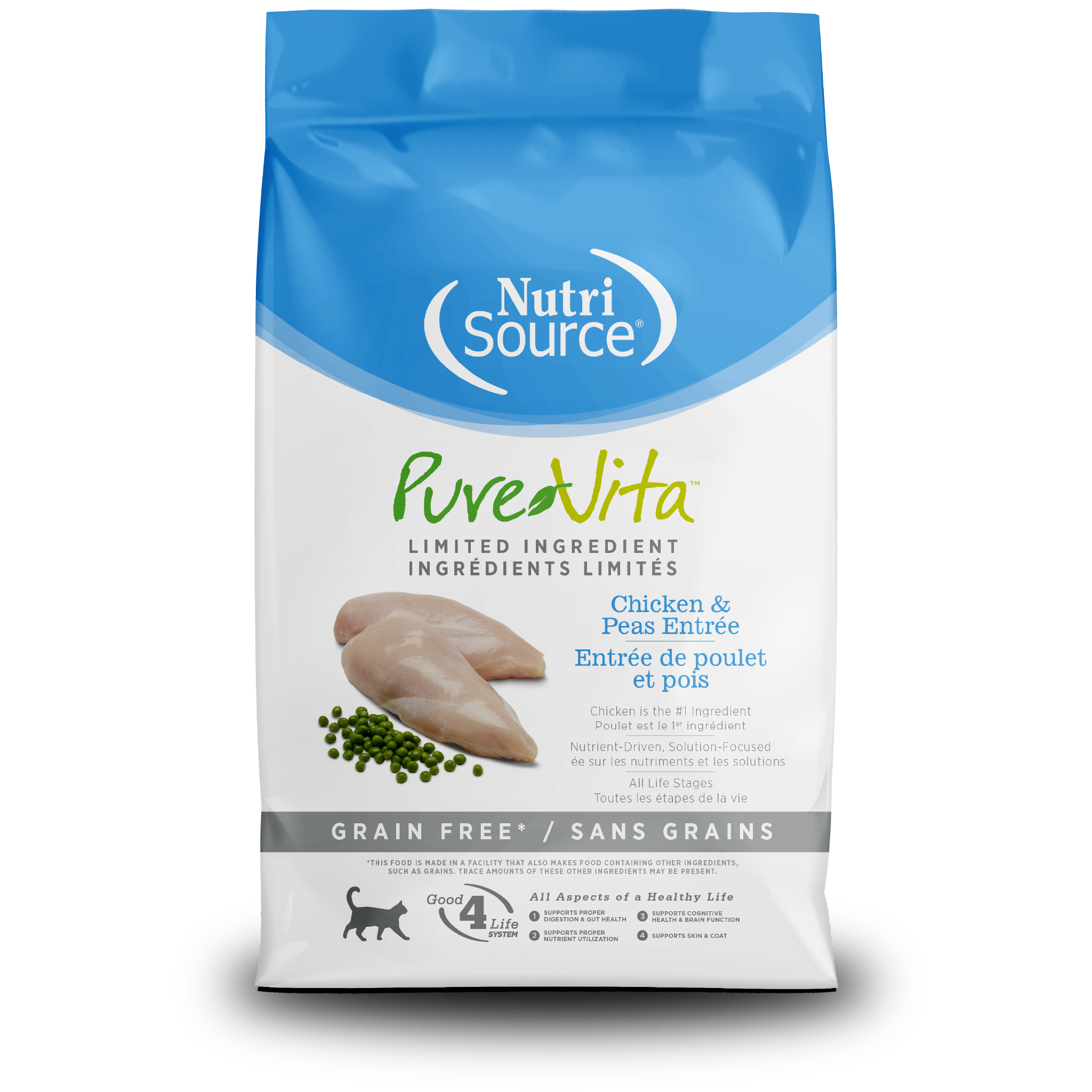 PureVita Grain-Free Chicken & Peas Dry Cat Food