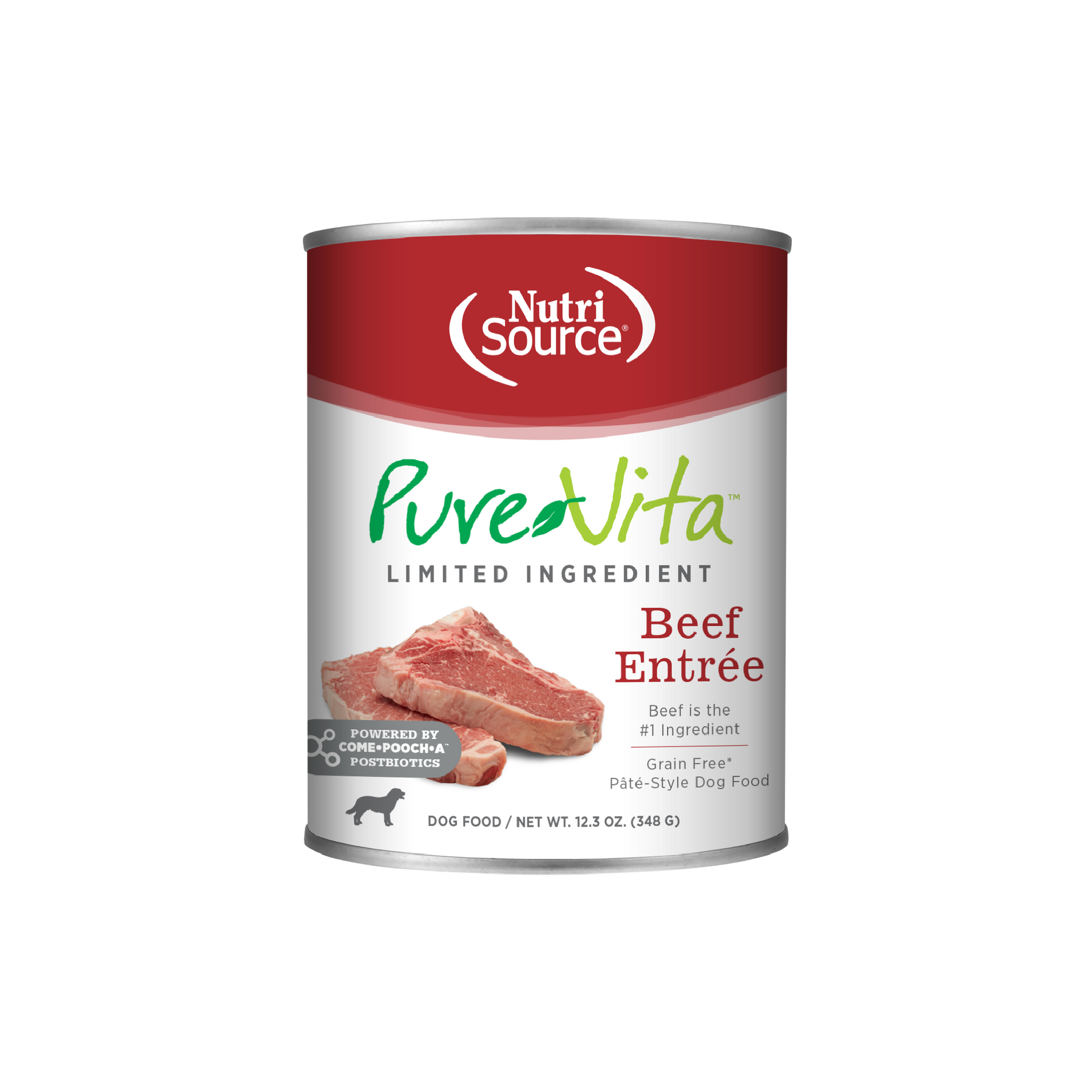 NutriSource PureVita Beef Entree - can front